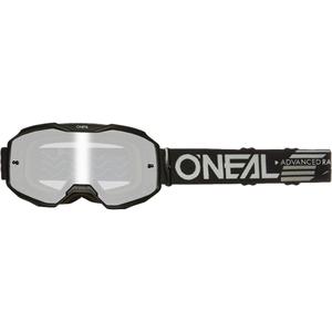 Ochelari motocross O´Neal B-10 Negru solid (plexiglas argintiu oglindă)