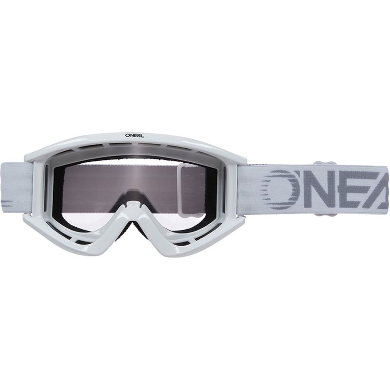 Ochelari motocross O´Neal B-Zero albi (plexiglas transparent)