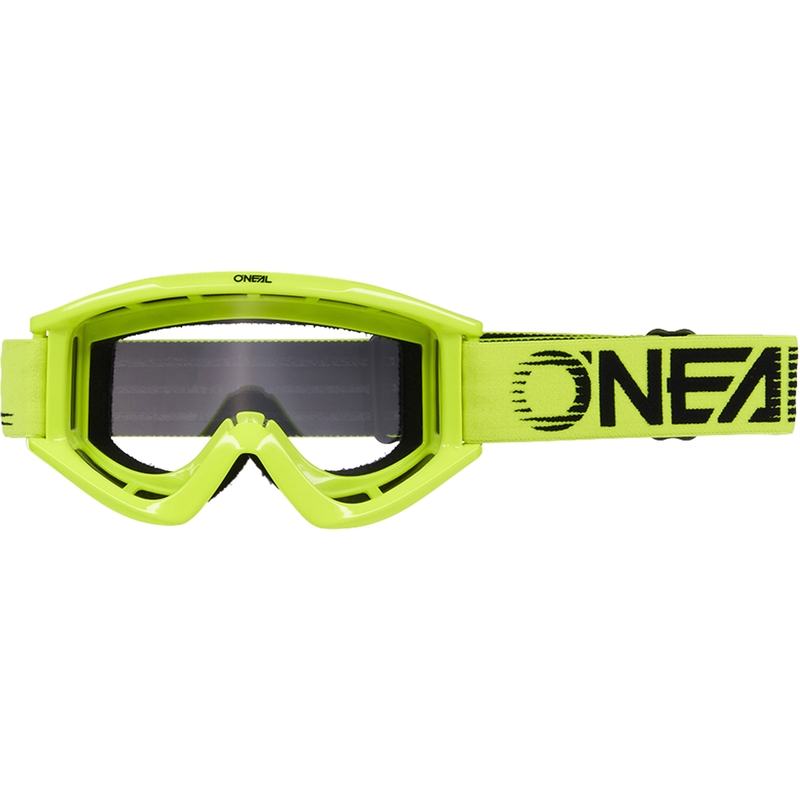Ochelari motocross O´Neal B-Zero galben fluo (plexiglas transparent)