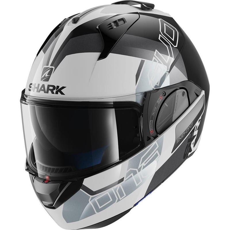 Cască de protecție cu clapetă SHARK EVO-ONE 2 Slasher negru-alb-argintiu