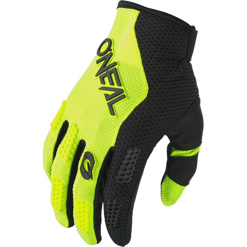 Mănuși motocross O´Neal Element Racewear negru-galben fluo