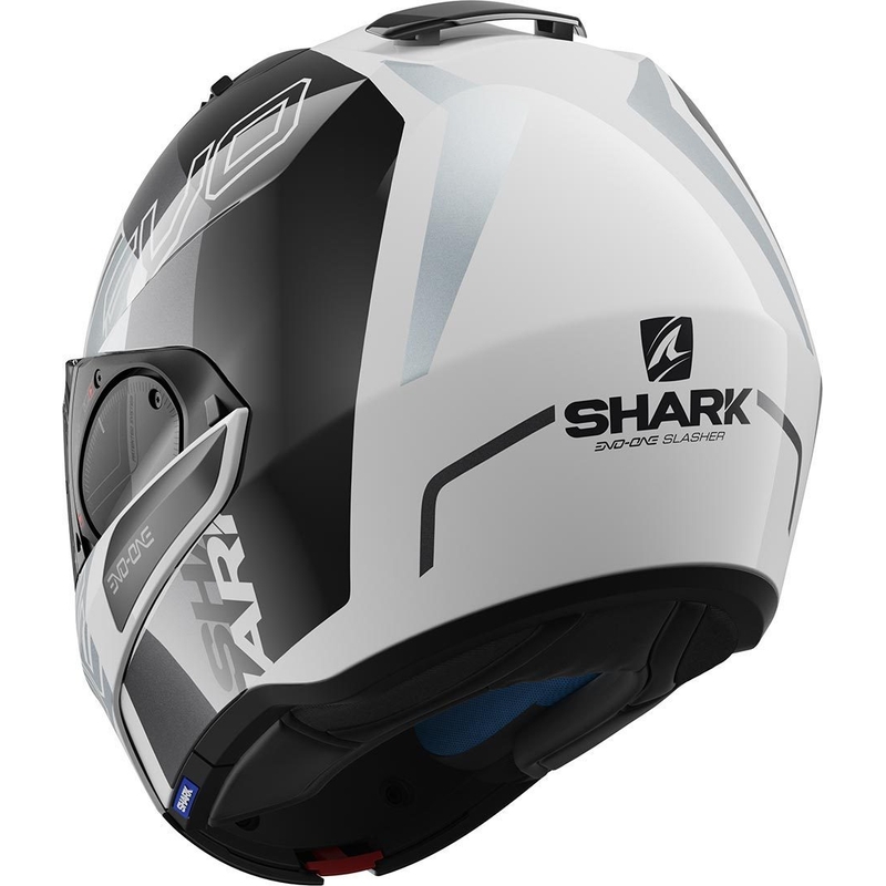 Cască de protecție cu clapetă SHARK EVO-ONE 2 Slasher negru-alb-argintiu