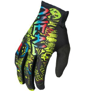 Mănuși Motocross O'Neal Matrix Rancid pentru Copii Negru-Galben Fluo