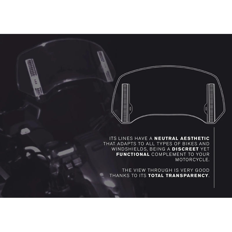 Multiadjustable visor PUIG 2.0 clip-on dark smoke