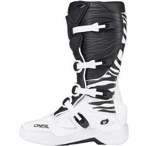 Ghete motocross O'Neal 3SRS Zebra negru-alb