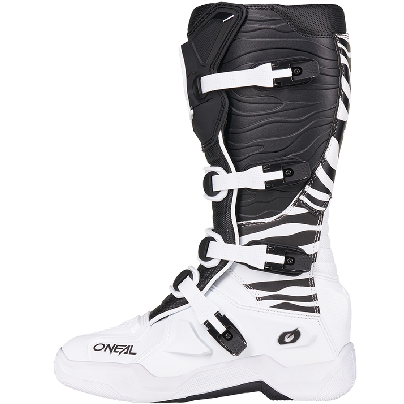 Ghete motocross O'Neal 3SRS Zebra negru-alb