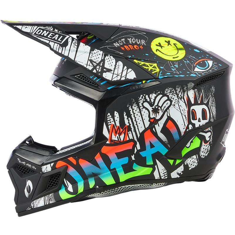 Cască motocross pentru copii O'Neal 3SRS Rancid negru-alb