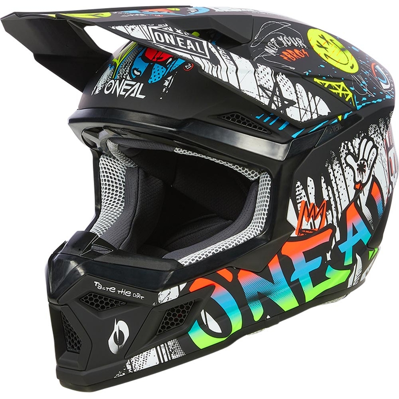 Cască motocross pentru copii O'Neal 3SRS Rancid negru-alb