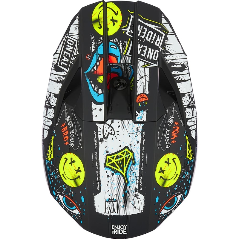 Cască motocross pentru copii O'Neal 3SRS Rancid negru-alb
