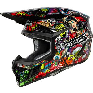 Cască motocross pentru copii O'Neal 3SRS Crank mată multicoloră