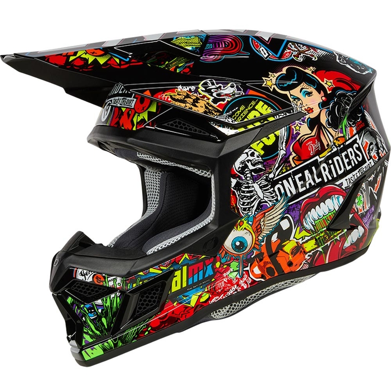 Cască motocross pentru copii O'Neal 3SRS Crank mată multicoloră