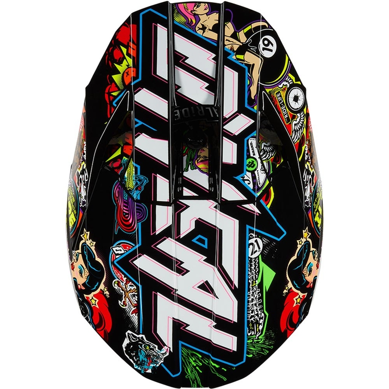 Cască motocross pentru copii O'Neal 3SRS Crank mată multicoloră