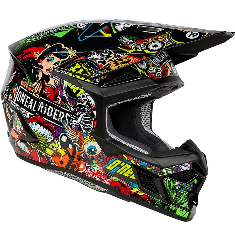 Cască motocross pentru copii O'Neal 3SRS Crank mată multicoloră