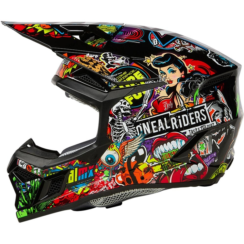 Cască motocross pentru copii O'Neal 3SRS Crank mată multicoloră