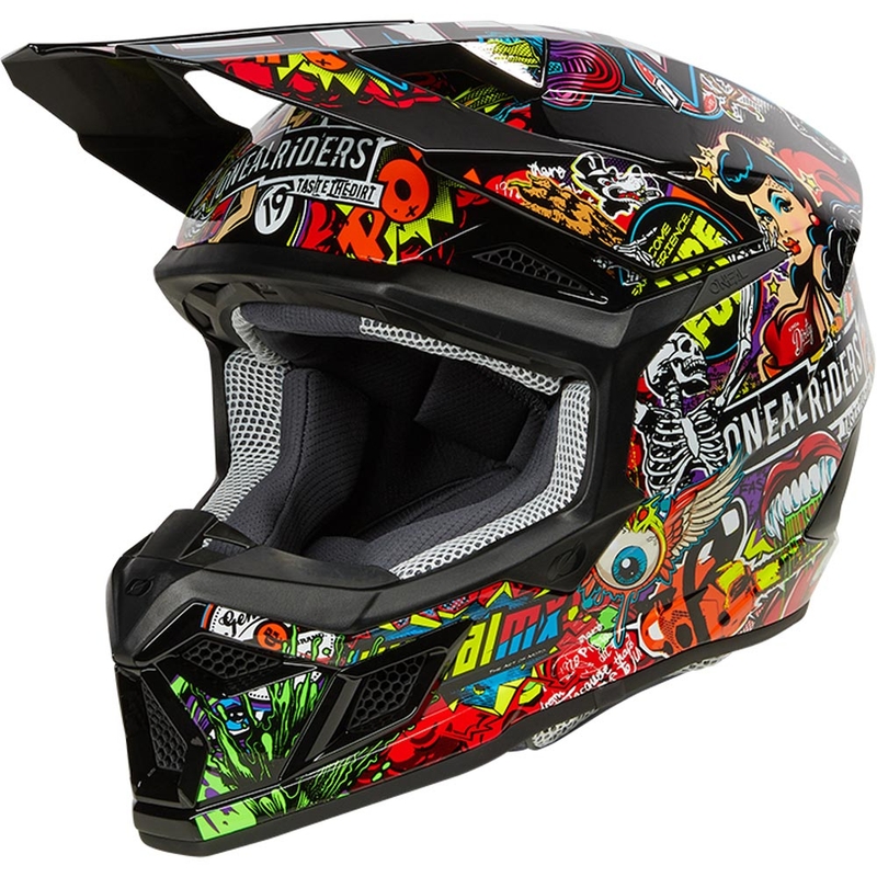 Cască motocross pentru copii O'Neal 3SRS Crank mată multicoloră