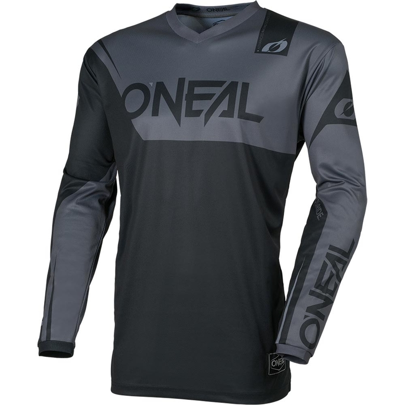 Tricou Motocross O'Neal Element Racewear pentru copii, negru-gri