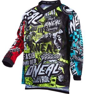 Tricou motocross O'Neal Element Wild pentru copii, multicolor