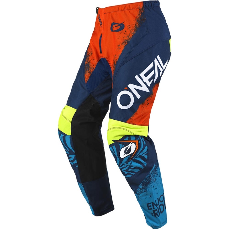 Pantaloni Motocross O'Neal Element Shocker pentru Copii Albastru-Portocaliu