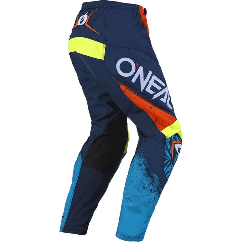 Pantaloni Motocross O'Neal Element Shocker pentru Copii Albastru-Portocaliu