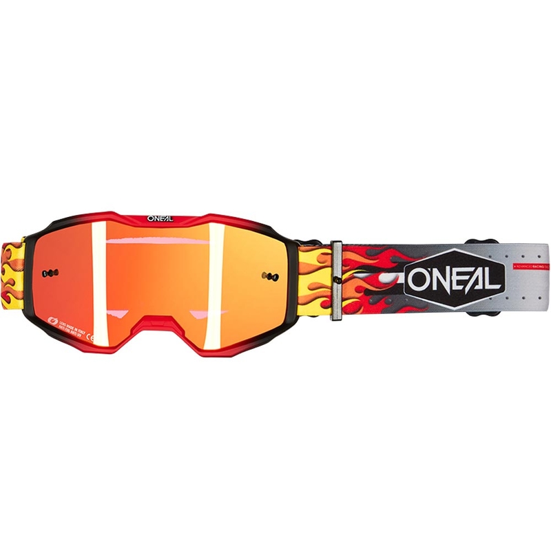Ochelari de motocross pentru copii O'Neal B-10 HR multicolori cu plexiglas roșu iridiu