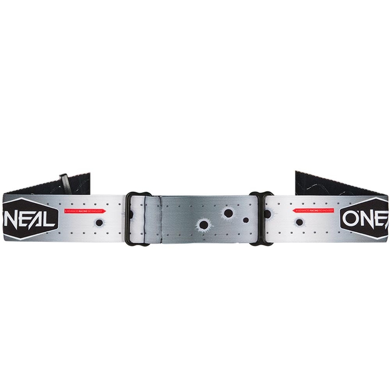 Ochelari de motocross pentru copii O'Neal B-10 HR multicolori cu plexiglas roșu iridiu