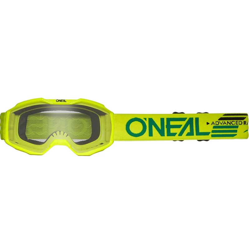 Ochelari de motocross pentru copii O'Neal B-10 Galben fluo solid cu plexiglas transparent