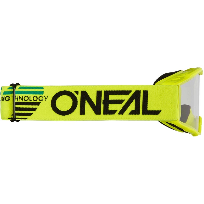 Ochelari de motocross pentru copii O'Neal B-10 Galben fluo solid cu plexiglas transparent
