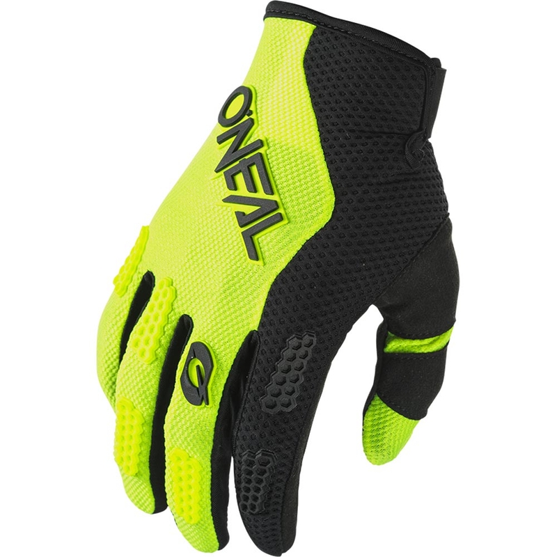 Mănuși Motocross O´Neal Element Racewear pentru Copii, Negru-Galben Fluo