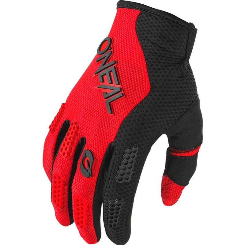 Mănuși Motocross O'Neal Element Racewear pentru Copii Negru-Roșu