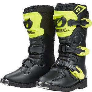 Ghete Motocross O'Neal Rider PRO pentru Copii Negru-Galben Fluo