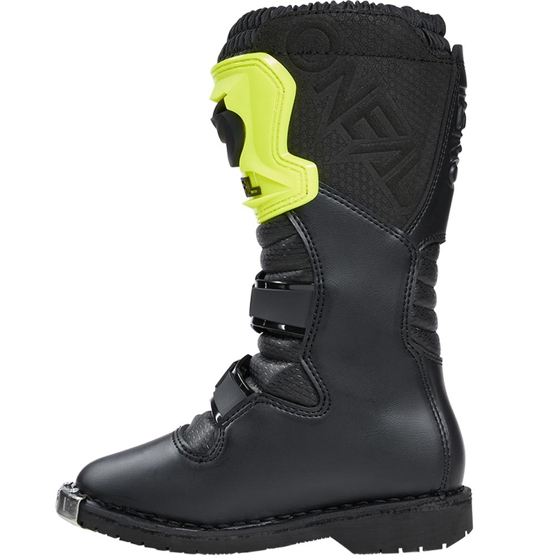 Ghete Motocross O'Neal Rider PRO pentru Copii Negru-Galben Fluo
