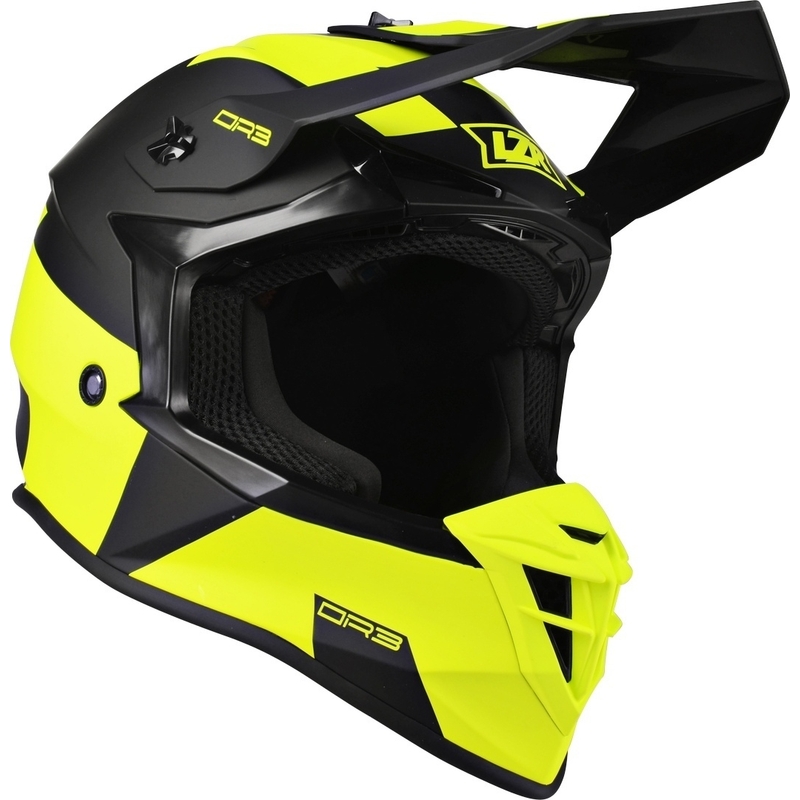Cască de motocros Lazer OR-3 Rocky negru-galben-fluo