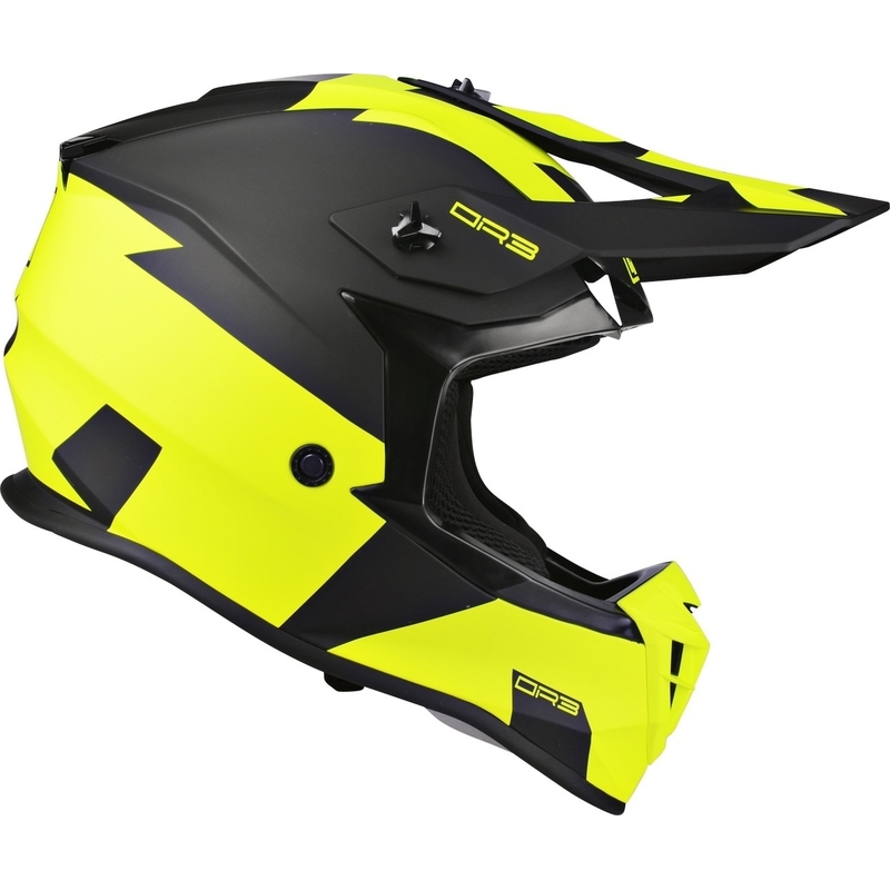 Cască de motocros Lazer OR-3 Rocky negru-galben-fluo