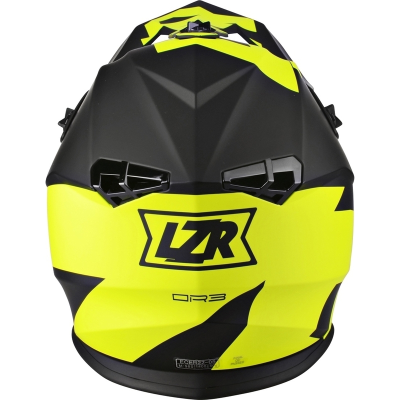 Cască de motocros Lazer OR-3 Rocky negru-galben-fluo