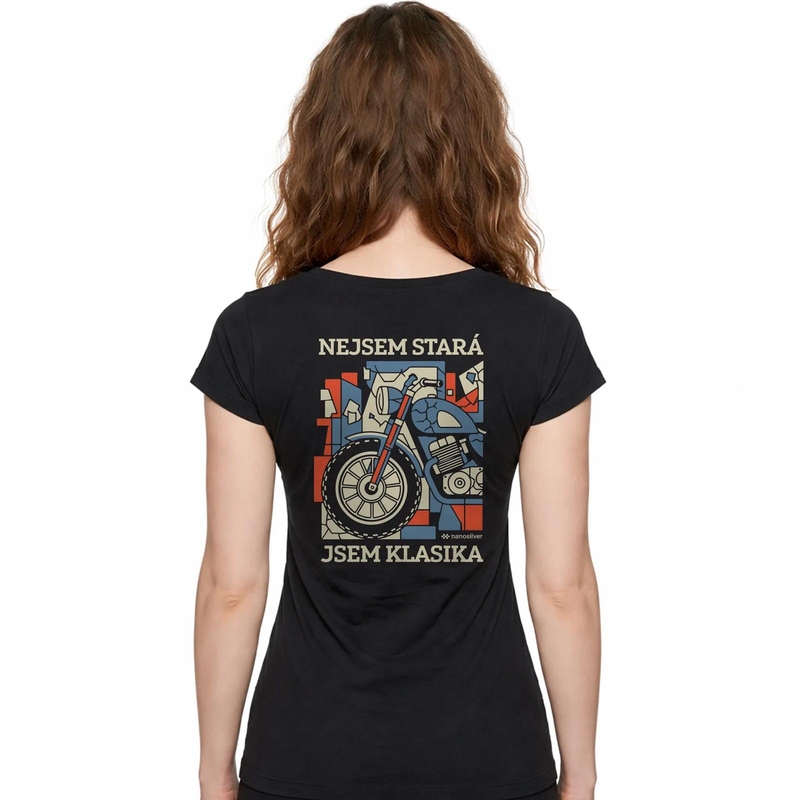 Tricou Nanosilver pentru femei I AM A CLASSIC negru