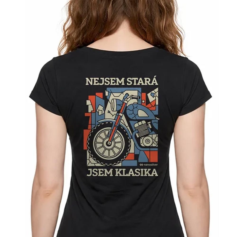 Tricou Nanosilver pentru femei I AM A CLASSIC negru