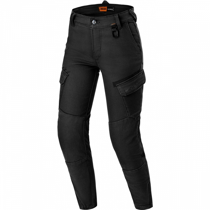 Blugi motociclisți crop pentru femei Shima Recon negri