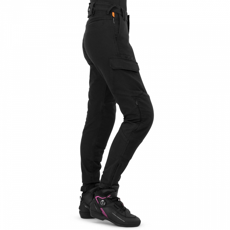 Blugi motociclisți crop pentru femei Shima Recon negri