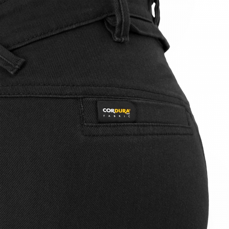 Blugi motociclisți crop pentru femei Shima Recon negri