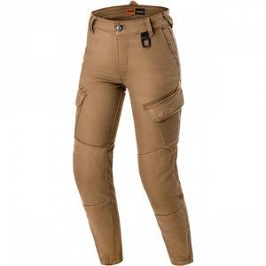 Blugi motociclisți crop pentru femei Shima Recon nisip