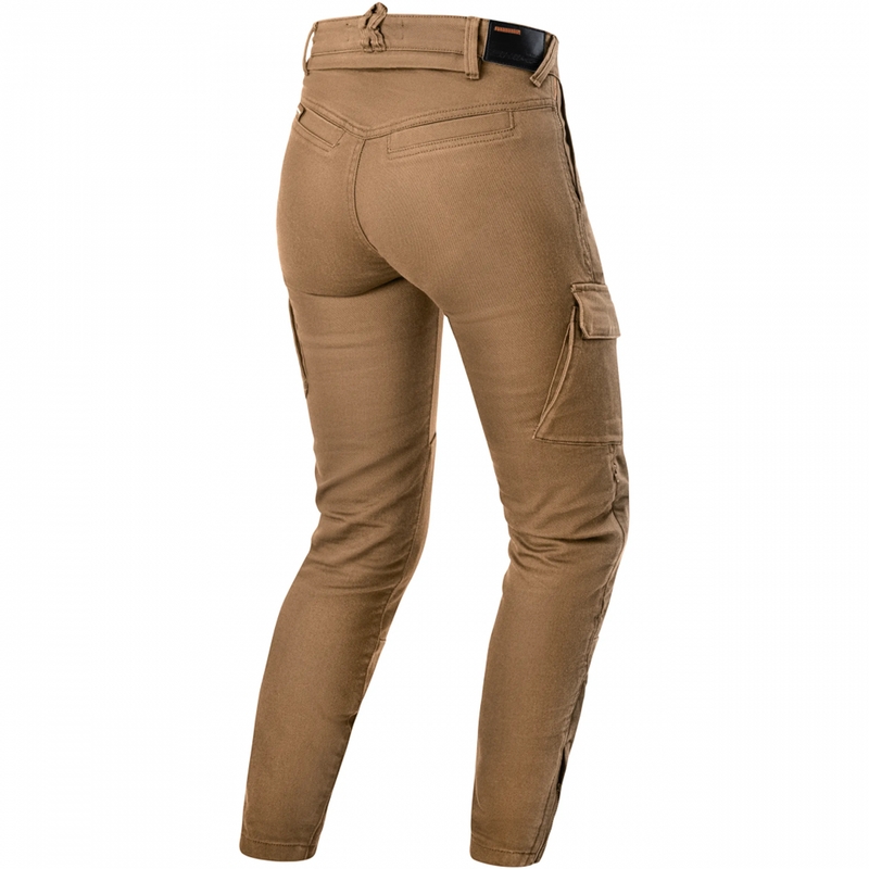 Blugi motociclisți crop pentru femei Shima Recon nisip