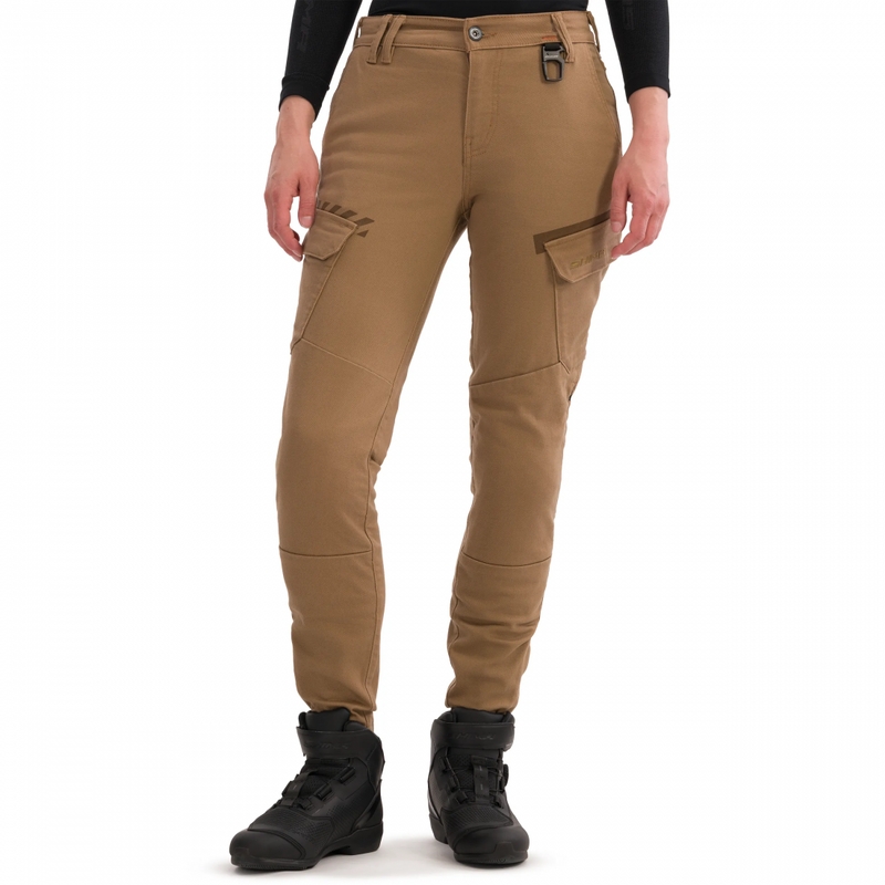 Blugi motociclisți crop pentru femei Shima Recon nisip