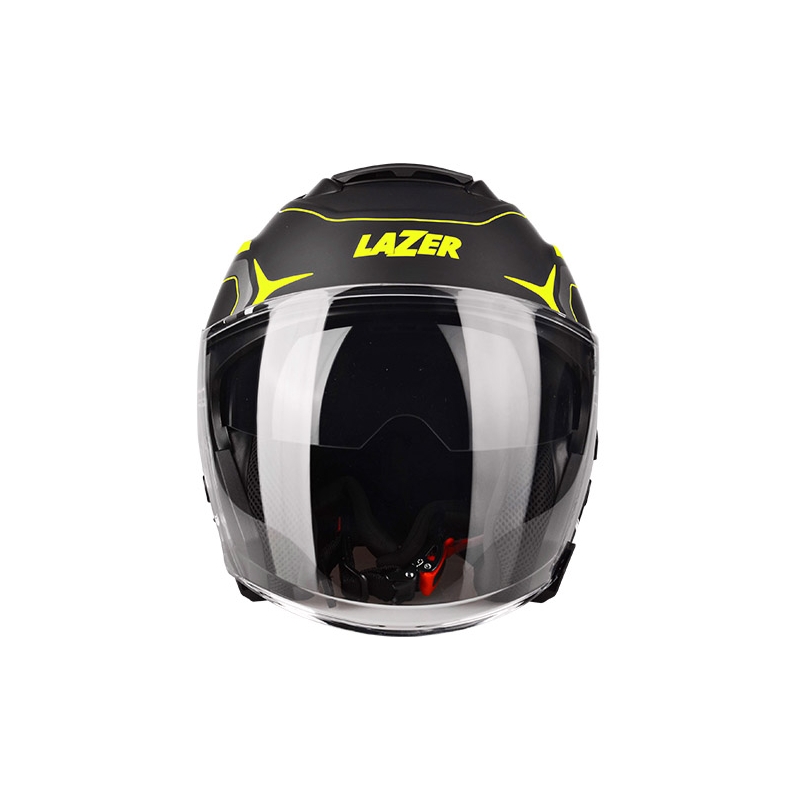 Cască de motocicletă deschisă Lazer Tango Hexa negru-fluo galben lichidare