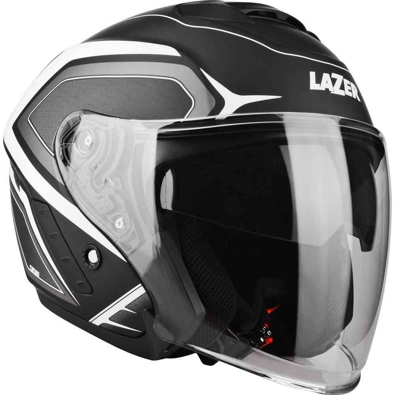 Cască de motocicletă deschisă Lazer Tango Hexa negru și alb