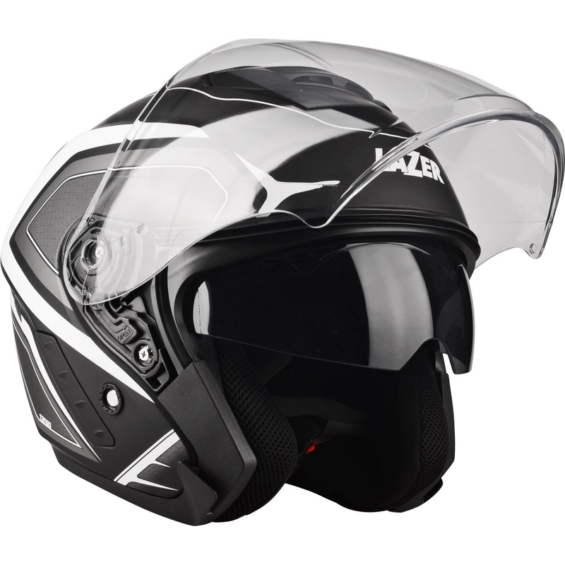 Cască de motocicletă deschisă Lazer Tango Hexa negru și alb