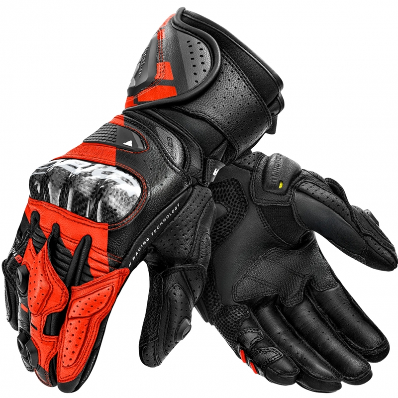 Mănuși de motocicletă Shima RS-3 roșu fluo