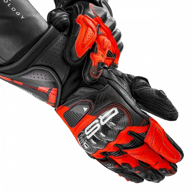 Mănuși de motocicletă Shima RS-3 roșu fluo