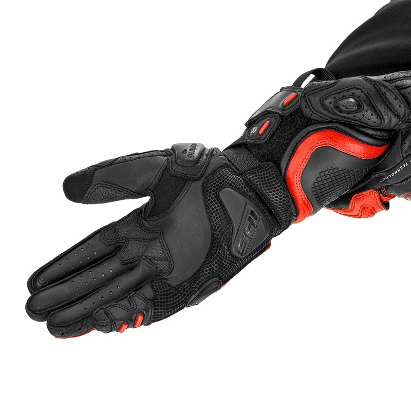 Mănuși de motocicletă Shima RS-3 roșu fluo