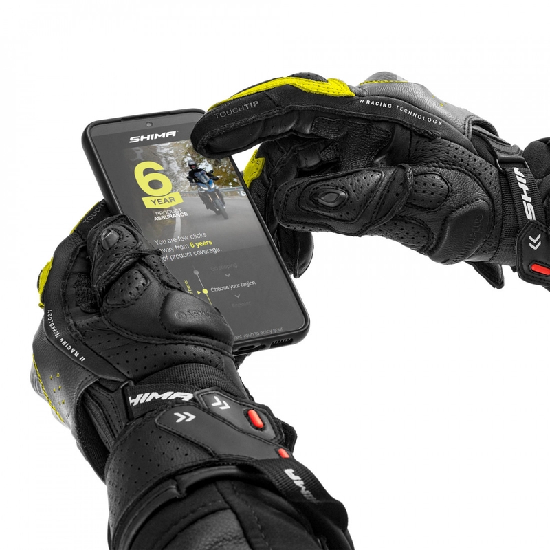 Mănuși de motocicletă Shima RS-3 galben fluo