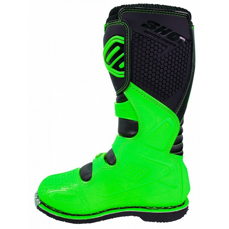 Shot X10 cizme de motocicletă negru-fluo verde